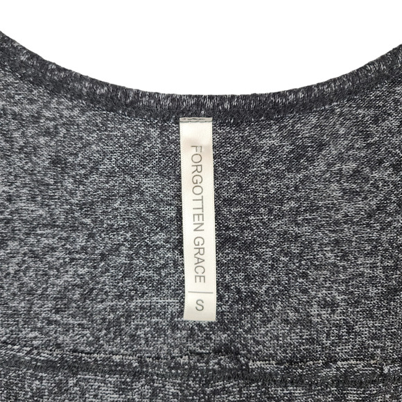Forgotten Grace Sweater‎ S Women Gray Black Heathered Lagenlook Oversized Boxy - Picture 9 of 12